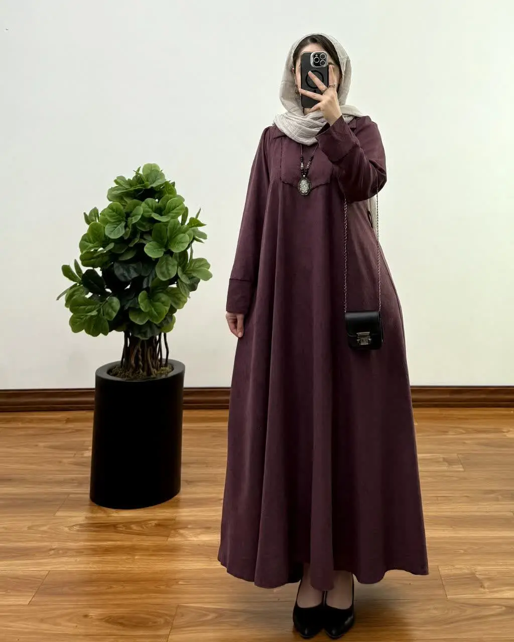 کفتان مخمل کبریتی بلند شیک 